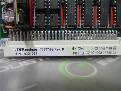 ITW Ransburg 77377-02 Control Card Rev. D Used