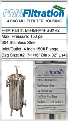 NEW PRM FILTRATION BFHBFM4SSXV2