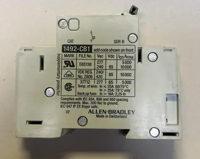 Used ALLEN-BRADLEY 1492-CB1 Miscellaneous Equipment (Electrical & Power) | Surplus Asset Holdings #1200436