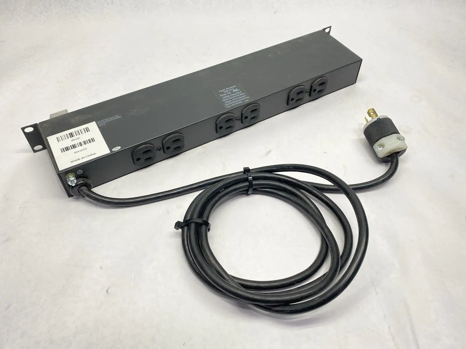USED TRIPP LITE 6-OUTLET 15A 120V POWER STRIP 15FT CORD W/ HUBBELL HBL4720C