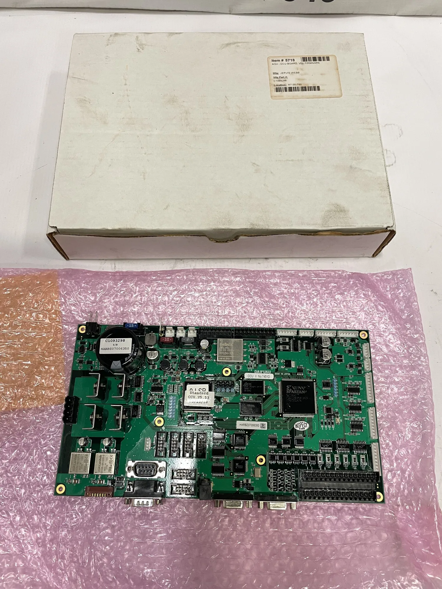C1093298 CCU PC Board w/ V5X Firmware for Daifuku Cart Controller -NIB