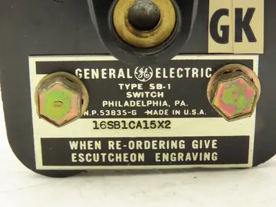 General Electric 16SB1CA15X2 Ammeter Control Rotary Switch SB1 Type