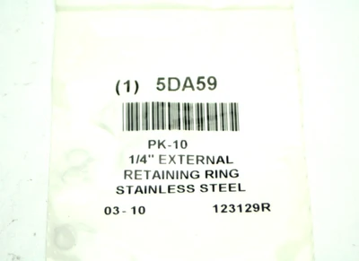New | in-Stock Grainger 5DA59 Misc Fasteners California US | Davliegogo LLC #1710377