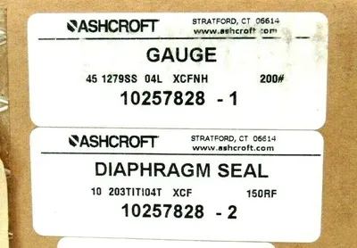 NEW ASHCROFT 45-1279SS-04L 0-200 PRESSURE GAUGE 451279SS04L
