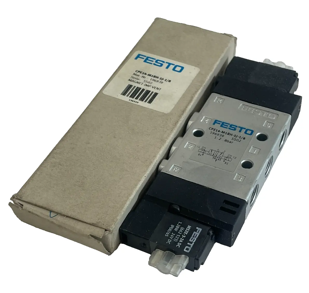 NEW FESTO CPE14-M1BH-5J-1/8 SOLENOID VALVE 193969 CPE14M1BH5J18