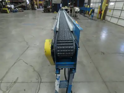 New London Engineering 8"x 20' Plastic Roller Belt Accumulating Conveyor 460V
