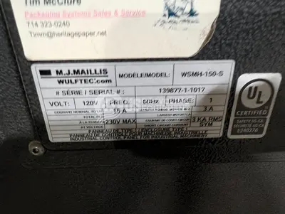 USED WULTEC ESFM-5412 HIGH PROFILE TURN TABLE STRETCH WRAPPER