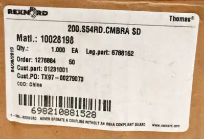 NEW REXNORD 200.S54RD.CMBRA SD