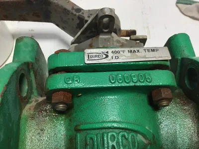 Durco T-41 T-line Manual Steel Flanged Plug Valve 400°F Maximum Temperature