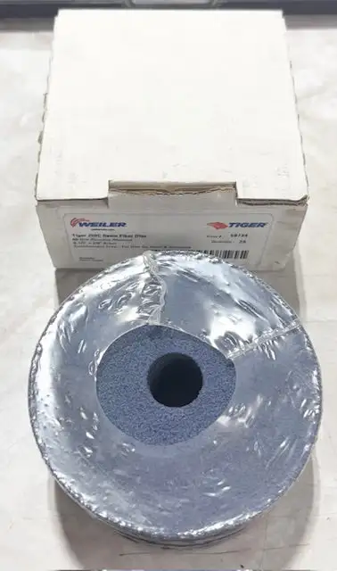 Weiler TIGER 4-1/2" x 7/8" Resin Fiber Sanding Discs 60 Grit Zirconia Alumina 25PK