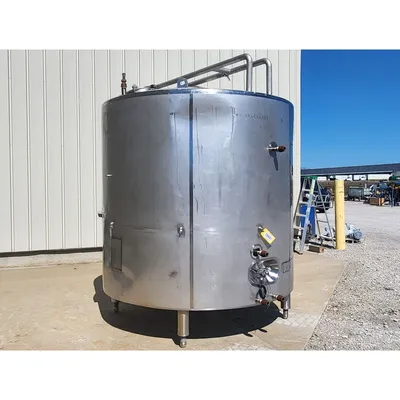 Used 6,500L (1,717 gal) Stainless Insulated Jacketed Liquid Storage Vessel Tank