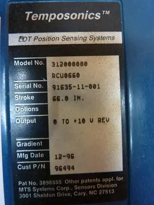 USED TEMPOSONICS INC 312000000RCU0660