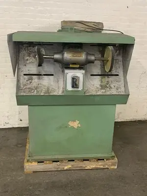 5910-340 Baldor Dual Spindle 1-1/2 HP Buffing Polishing Machine with Dust Collector System