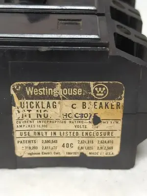 Used WESTINGHOUSE 15A Miscellaneous Equipment (Electrical & Power) | Surplus Asset Holdings #1199485