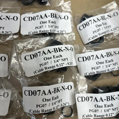 (10) CD07AA-BK-N-O New In Individual Sealed Bags Fast Shipping! + Warranty