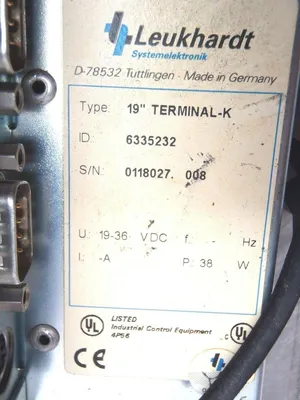 6335232 | Leukhardt  Terminal-K VGA Interface Panel - Used