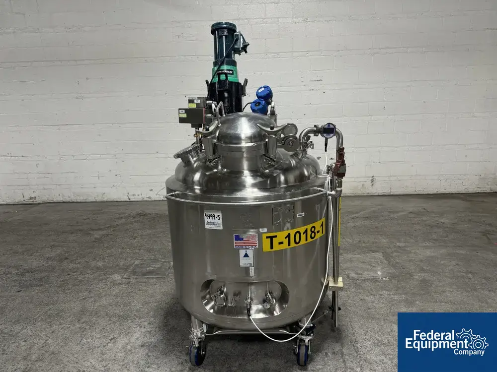 USED Precision 500 Liter Precision Stainless Reactor, 316 S/S, 45/100#