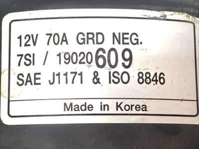USED DELCO REMY 7SI 12V 70A ALTERNATOR J180 HINGE MOUNT