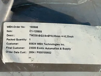 New | in-Stock WEH C1128805 / TW230BG2/A Pumps Ohio US | HGR 24 #1265826