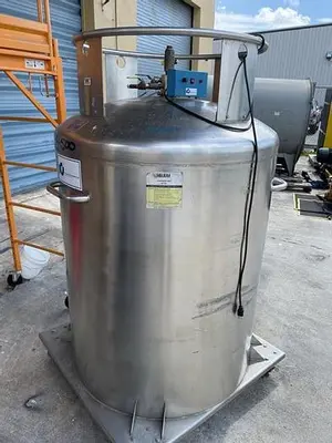 International Cryogenics IC 500 Helium Dewar Storage Tank on Wheels