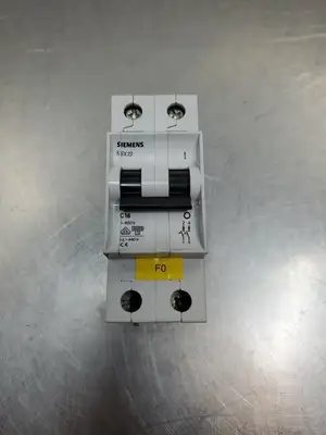 USED Siemens 5SX22 C16 Double-Pole Breaker, 400V, Lot of 4