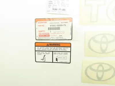 Toyota 04098-U5713-71 Electric Forklift B500 Decal Kit 48V W/Warning Tags