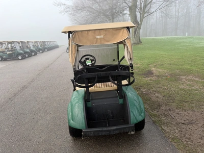 (1) 2019 E-Z-Go EFI golf cart with a Kawasaki gas engine, model 657061G01, includes canopy, fold-dow...