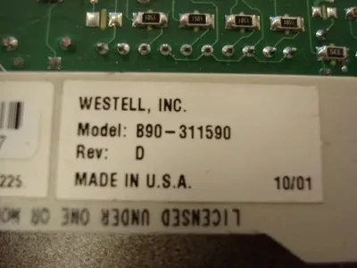 Westell Inc. B90-311590 NIU PM Card Rev. D Used