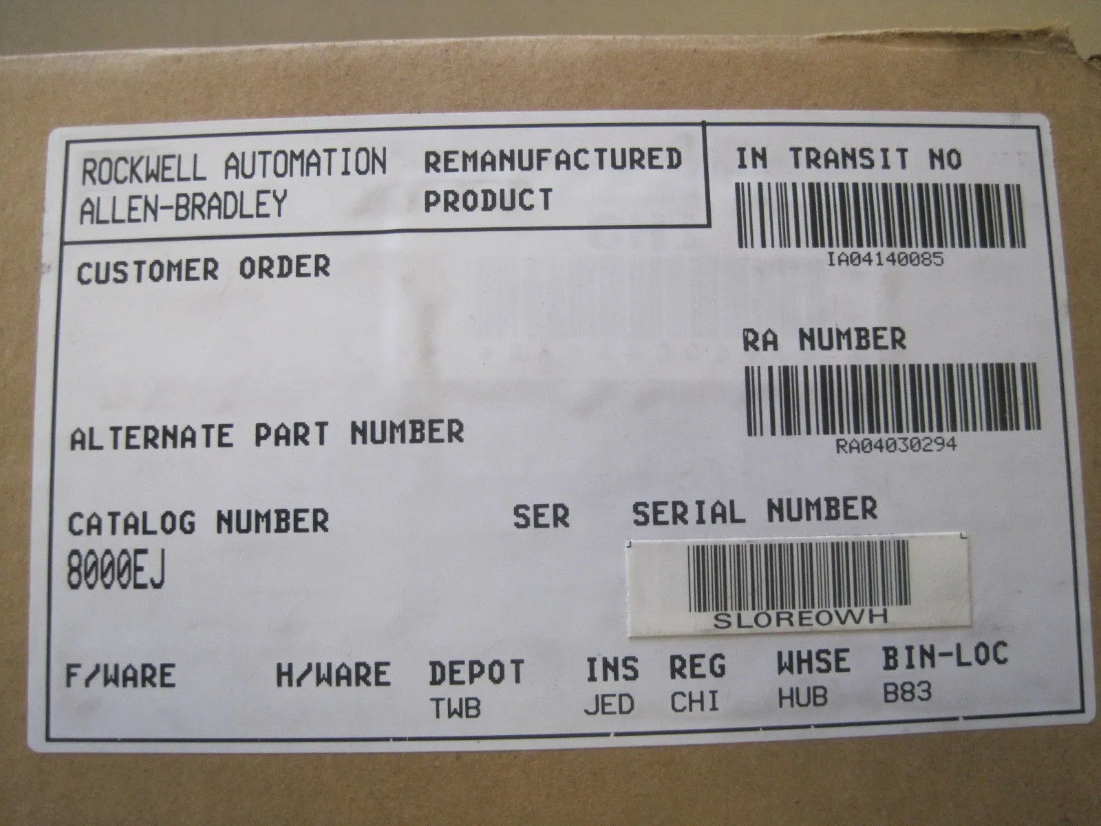 REPAIRED ALLEN BRADLEY 8000-EJ BOARD 8000EJ