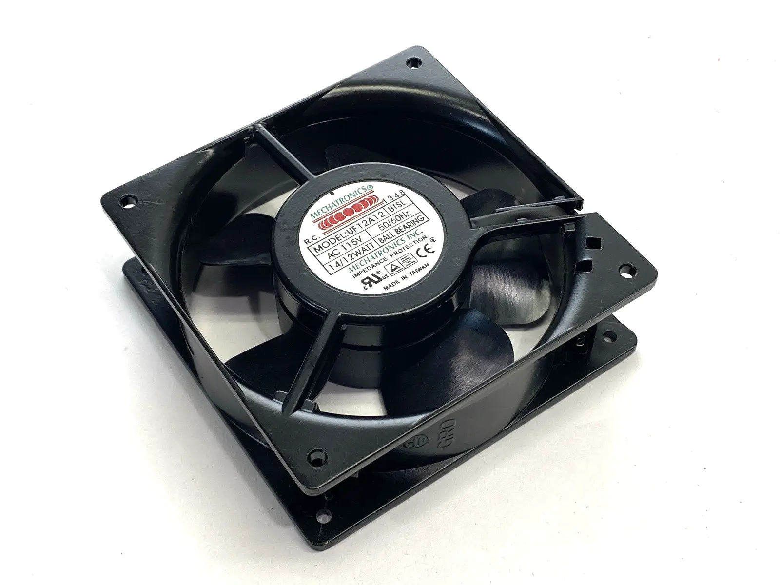 USED MECHATRONICS ALUMINUM FRAME BALL BEARING COOLING FAN 115VAC 14/12W