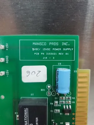 Mansco 3153021 Rev. 01 Power Supply Circuit Board. 3E-8