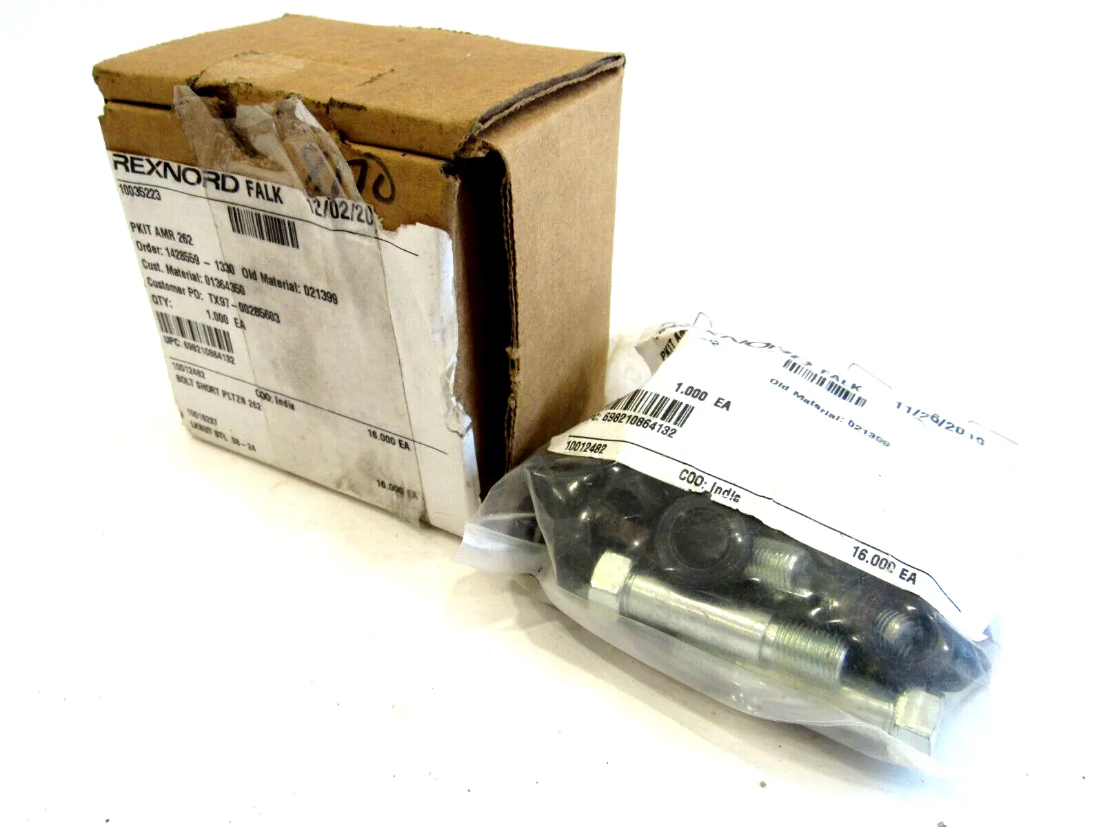 NEW LOT OF 16 REXNORD FALK 021399 BOLTS PKIT AMR 262
