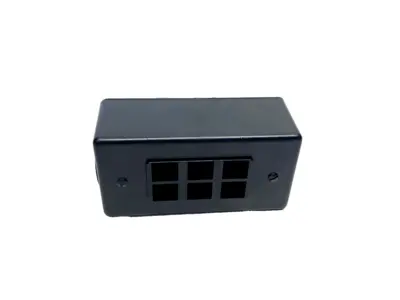 41089-6DN | Leviton  6-Port Din Rail Mount Box, Black - New Other