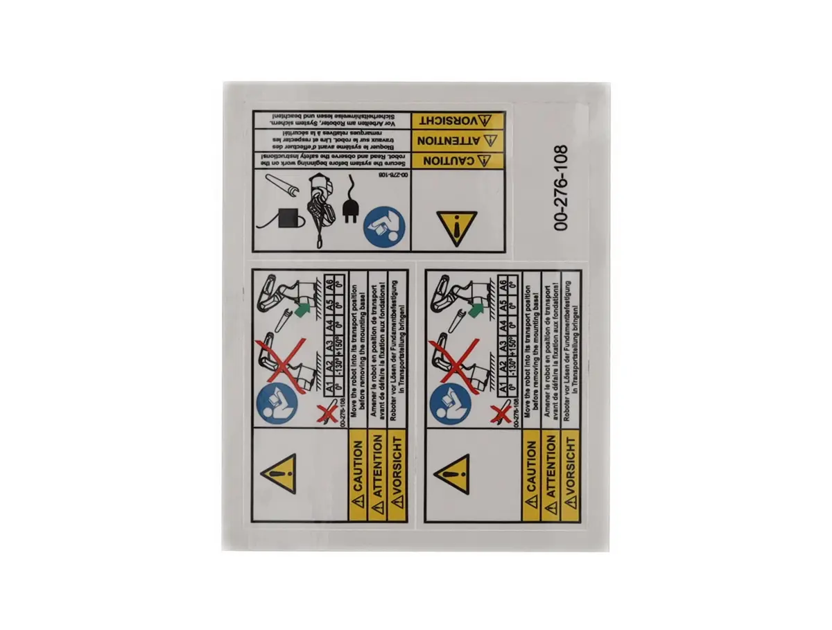 KUKA Warning signs AGILUS KR3 R540