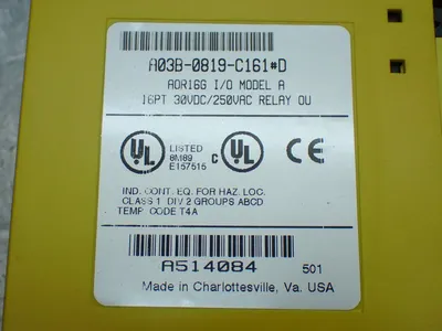 Used FANUC A03B0819C161 PLC Input & Output Ohio US | HGR 24 #885655