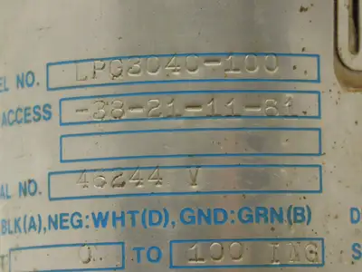 Gould LPG3040-100-38-21-11-61 Electronic Pressure Transmitter 30VDC XP