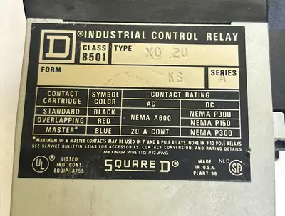 USED SQUARE D 8501X020
