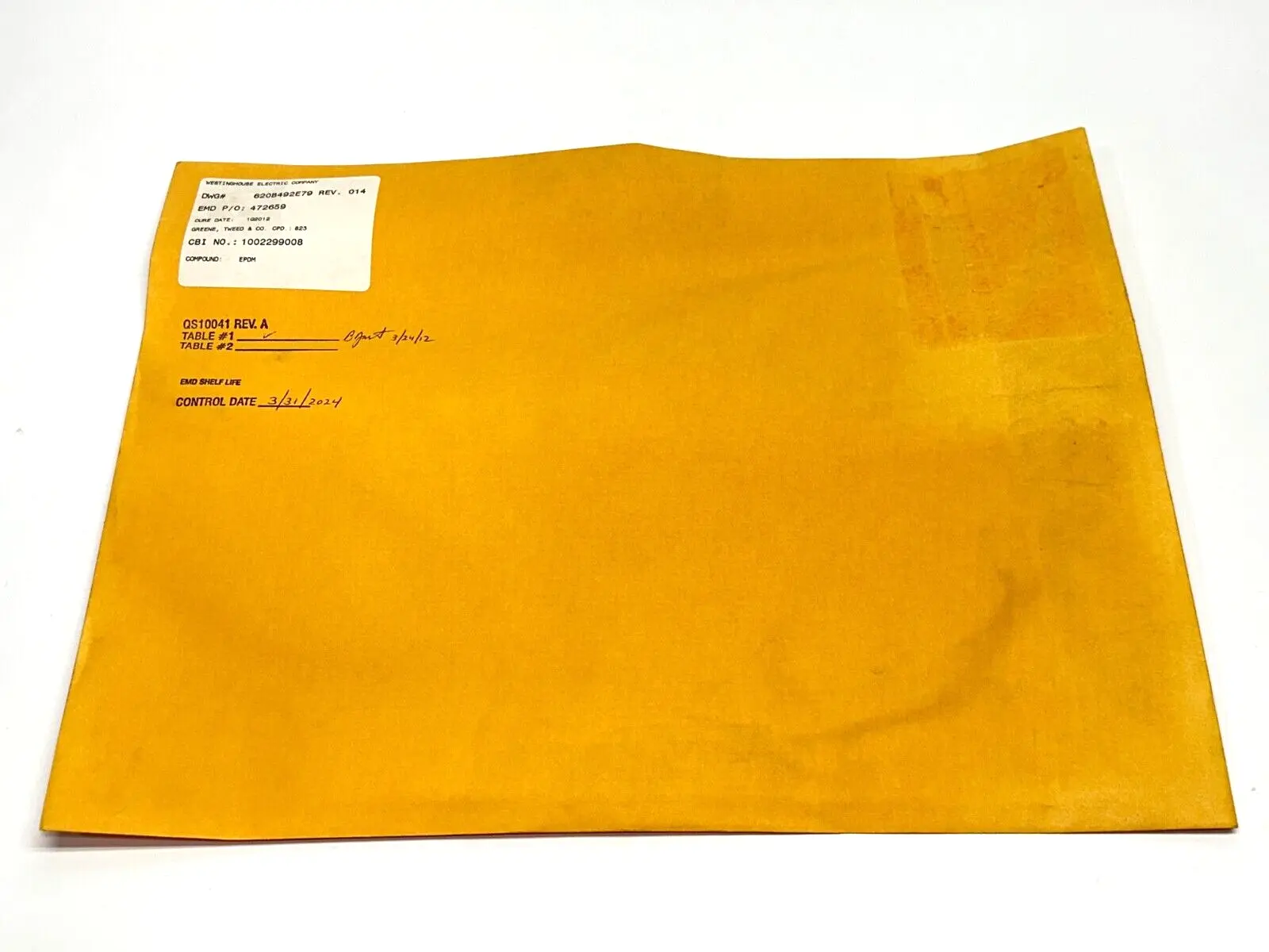New | in-Stock Westinghouse EPDM O-Ring CD 3Q2018 Seals & Gaskets Michigan US | Maverick Industrial Sales #1496147