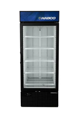 181-0010 Habco SF28HCBXM Glass Swing Self-Contained Freezer Merchandiser