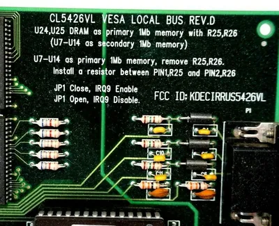 USED CIRRUS CL5426VL VESA LOCAL BUS CARD REV.D