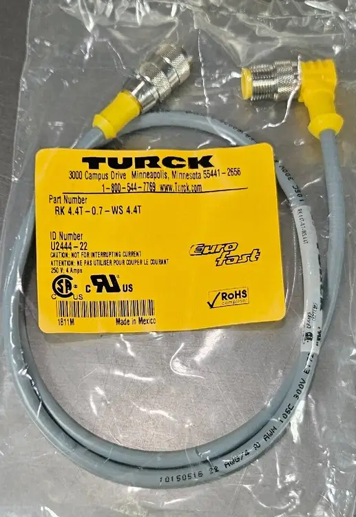 Used TURCK RK 4.4T-0.7-WS 4.4T Cable & Wire South Carolina US | Palmetto Automation #1159565