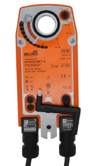 Belimo AFRX24-MFT-S Valve Actuator, Spring return, AC/DC 24 V, 2...10 V, 2x SPDT [New]