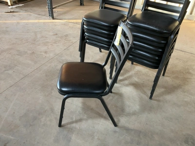 Used LOT OF (10) METAL CHAIRS WITH PADDED SEATS Party/Banquet Supplies Michigan US | Miedema Asset Management Group #1761576