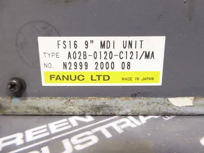 Fanuc A02B-0120-C121/MA FS16 9" MDI Unit Operator Keypad Used