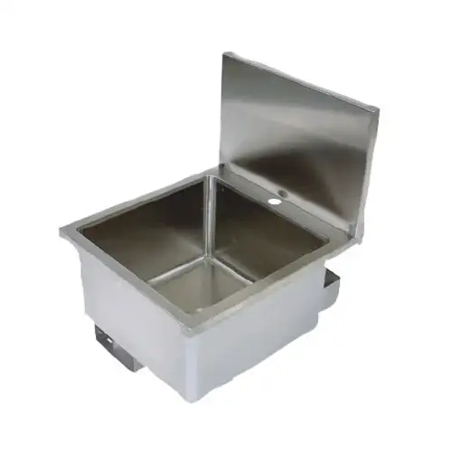 John Boos PBHS-W-1616 Wall Mount Commercial Hand Sink w/ 16"L x 16"W x 10"D Bowl, Basket Drain