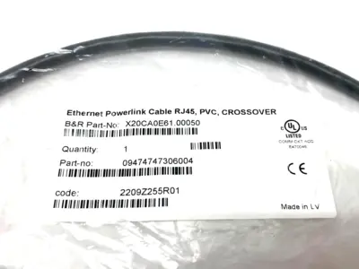New | in-Stock B&R AUTOMATION ETHERNET POWERLINK CABLE CROSSOVER 2X RJ45 Cable & Wire | Maverick Industrial Sales #1104743
