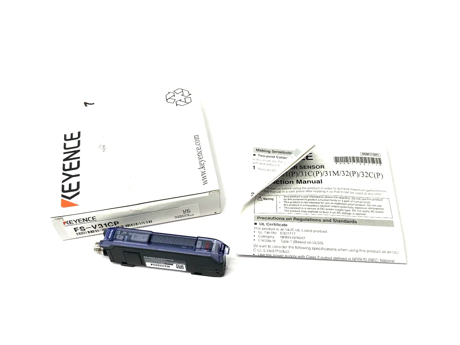 USED KEYENCE FIBER AMPLIFIER MAIN UNIT, M8 CONNECTOR TYPE