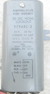 Johnson Controls Y79ABC-3 Ignition Control Module, 30 Second Nom Lockout, 24V [New]