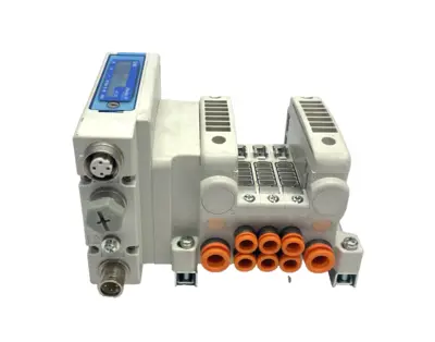 VV5QC11-03N7SEAN-D0S | SMC  Pneumatic Solenoid Valve Manifold, 3-Station, 5-Port - Used