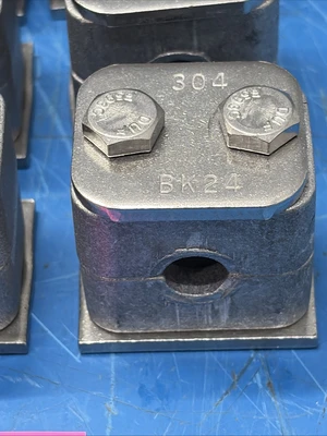 (9) Pipe Clamps Stainless Steel 304 BK24  Fast Shipping + Warranty